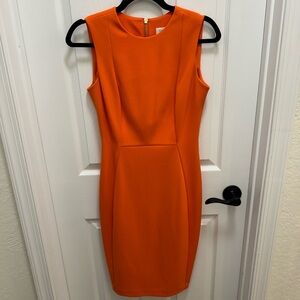 Calvin Klein Orange Sleeveless Dress